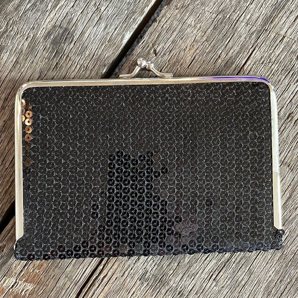 NWOT Black Sequined 4 X 6 Photo Album Case